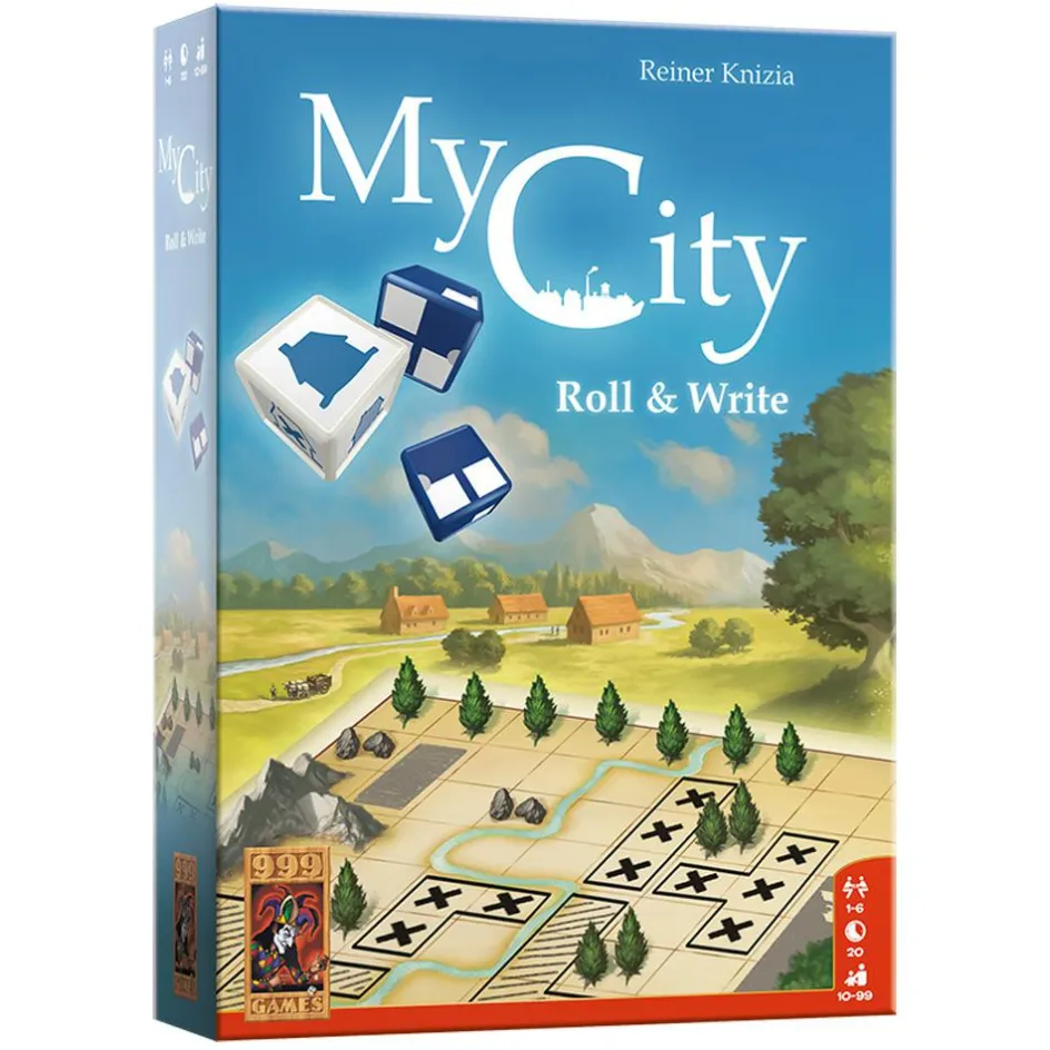 999 Games Buitenspelen & Spelletjes* My City Roll & Write dobbelspel