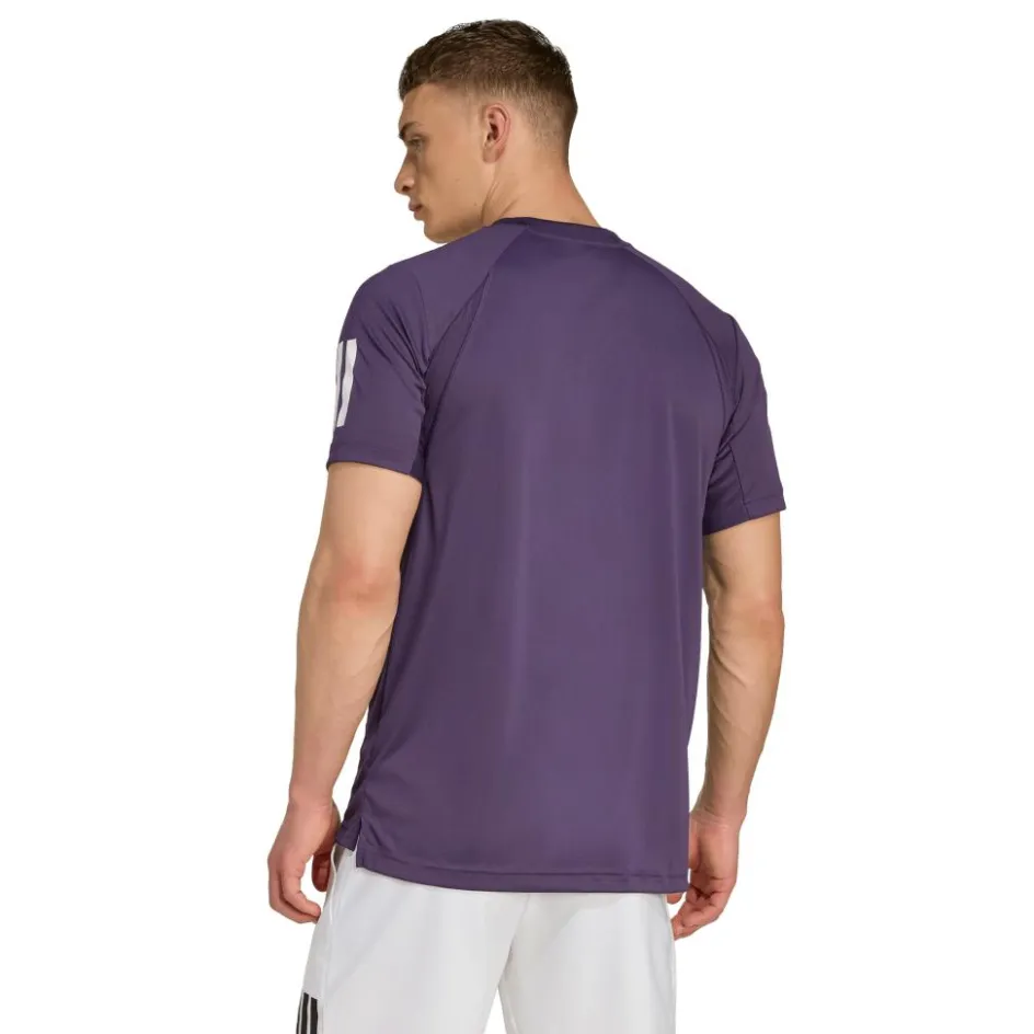 adidas Tenniskleding*Club Climacool 3-Stripes tennisshirt heren burgundy