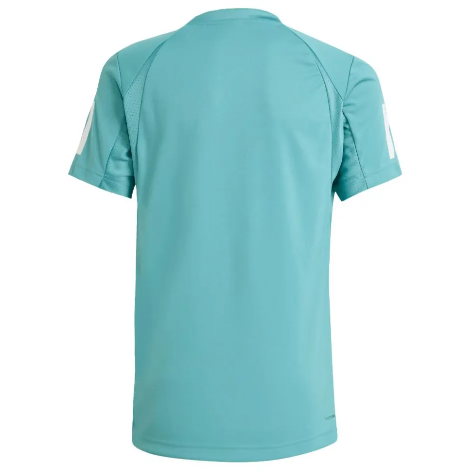 adidas Tenniskleding*Club 3-Stipes tennisshirt junior powder teal