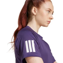 adidas Tenniskleding*Club 3-Stripes Climacool tennisshirt dames  burgundy