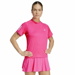 adidas Tenniskleding*Club 3-stripes tennisshirt dames lucid pink
