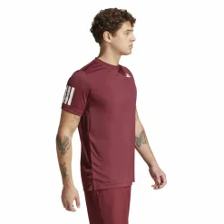 adidas Tenniskleding*Club 3-stripes tennisshirt heren shadow red
