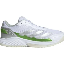 adidas Padelschoenen*Courtquick padelschoenen dames cloud white silver metallic lucid lemon