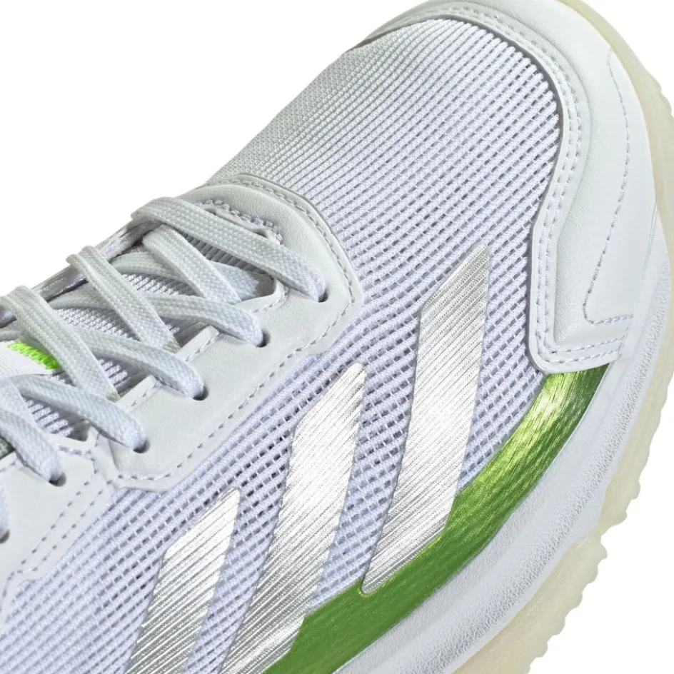 adidas Padelschoenen*Courtquick padelschoenen dames cloud white silver metallic lucid lemon