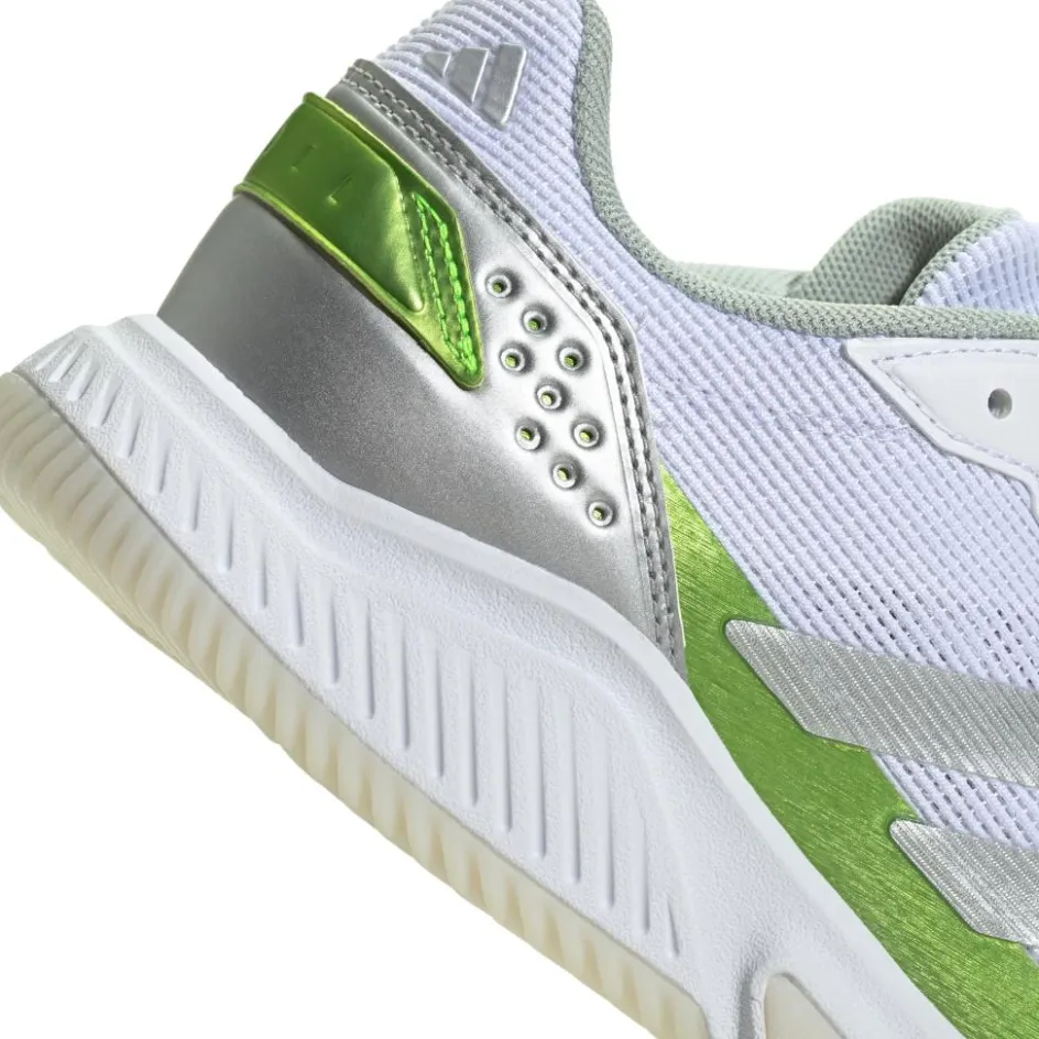 adidas Padelschoenen*Courtquick padelschoenen dames cloud white silver metallic lucid lemon