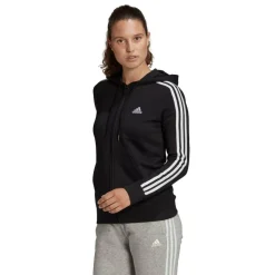 adidas Trainingsjack*Essentials French Terry 3-Stripes trainingsjack dames black