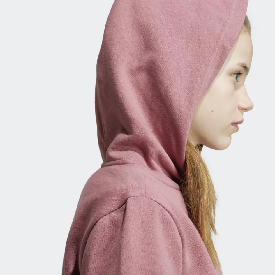 adidas Sport Trui*Essentials Small Logo fleece hoodie junior preloved crimson