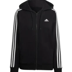 adidas Truien & Vesten*Essentials 3-Stripes French Terry vest dames black white