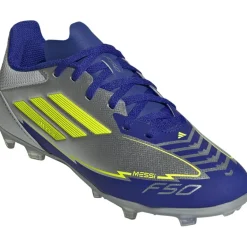 adidas Voetbalschoenen*F50 League Messi FG MG voetbalschoenen junior silver metallic solar yellow lucid blue