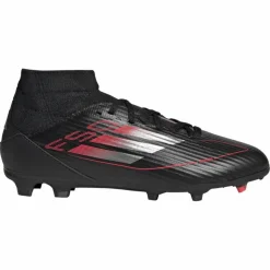 adidas Voetbalschoenen*F50 League Mid FG MG voetbalschoenen junior core black iron metallic lucid red