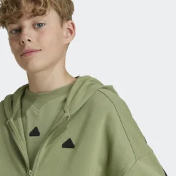 adidas Trainingsjack*Future Icons 3-Stripes trainingsjack junior tent green black