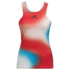 adidas Tenniskleding*Mel Y tennis tanktop dames white vived red sky rush