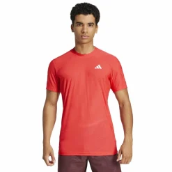 adidas Tenniskleding*Pro FreeLift tennisshirt heren semi lucid red