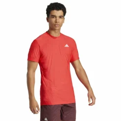 adidas Tenniskleding*Pro FreeLift tennisshirt heren semi lucid red