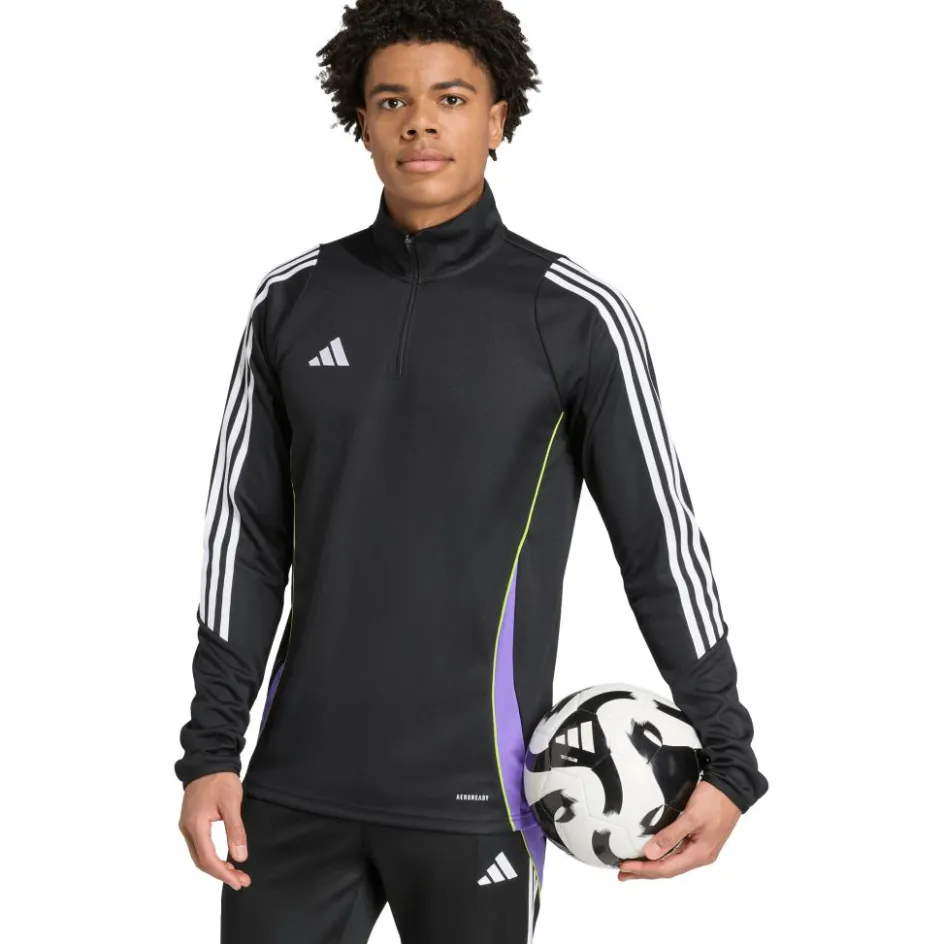 adidas Voetbalkleding*Tiro 24 trainingsjack heren black purple rush