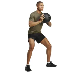 adidas Sportshirt*Train Essentials Seasonal Logo trainingsshirt  heren olive strata