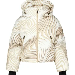 Airforce Ski Jassen|Wintersport*Sun Peaks Moiré winterjas dames white beige mist