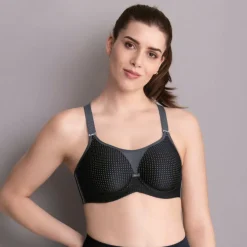 Anita Sportbh's*Performance WireX sport bh dames zwart antraciet