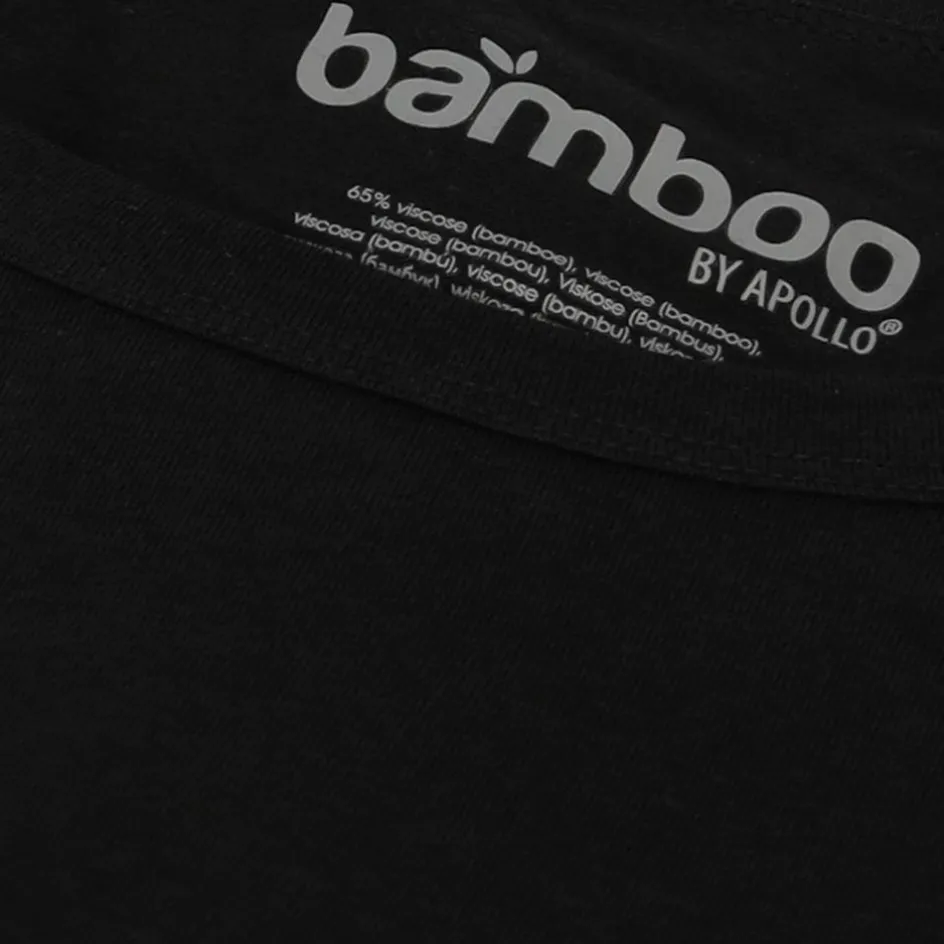 Apollo Sportondergoed*Bamboo O-hals shirt heren black 2-pack
