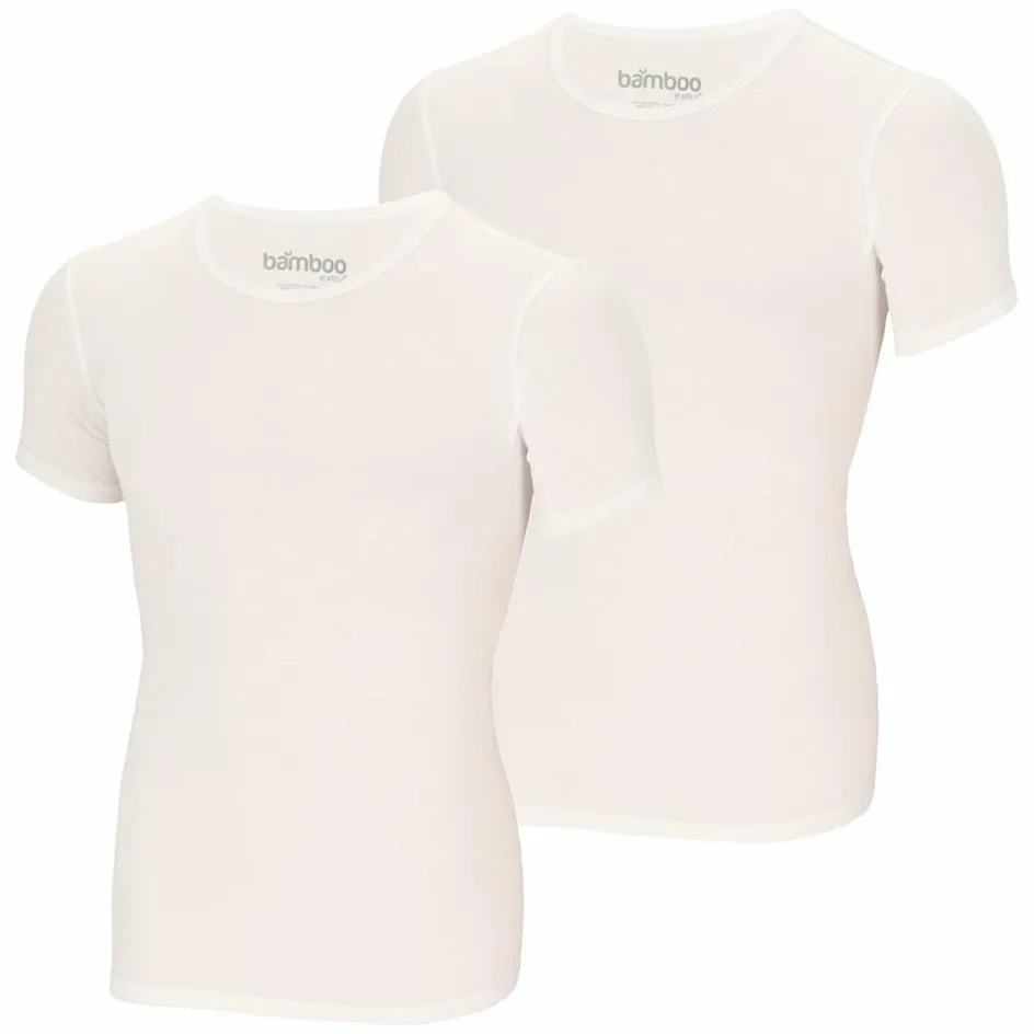 Apollo Sportondergoed*Bamboo O-hals shirt heren white 2-pack