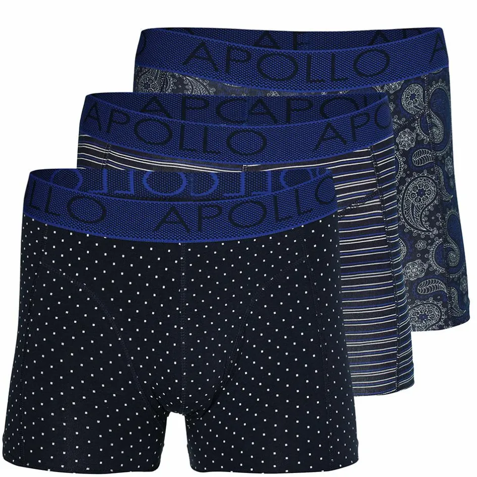 Apollo Sportondergoed*Onderbroek heren paisley blue 3-pack