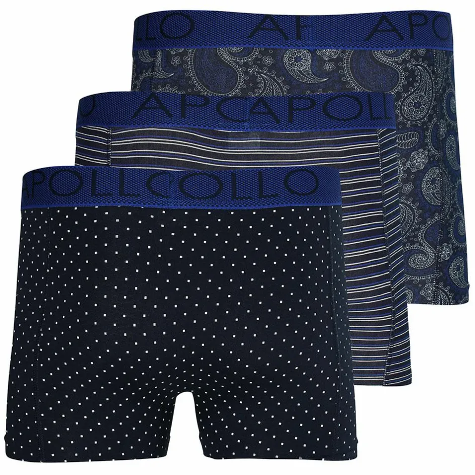 Apollo Sportondergoed*Onderbroek heren paisley blue 3-pack