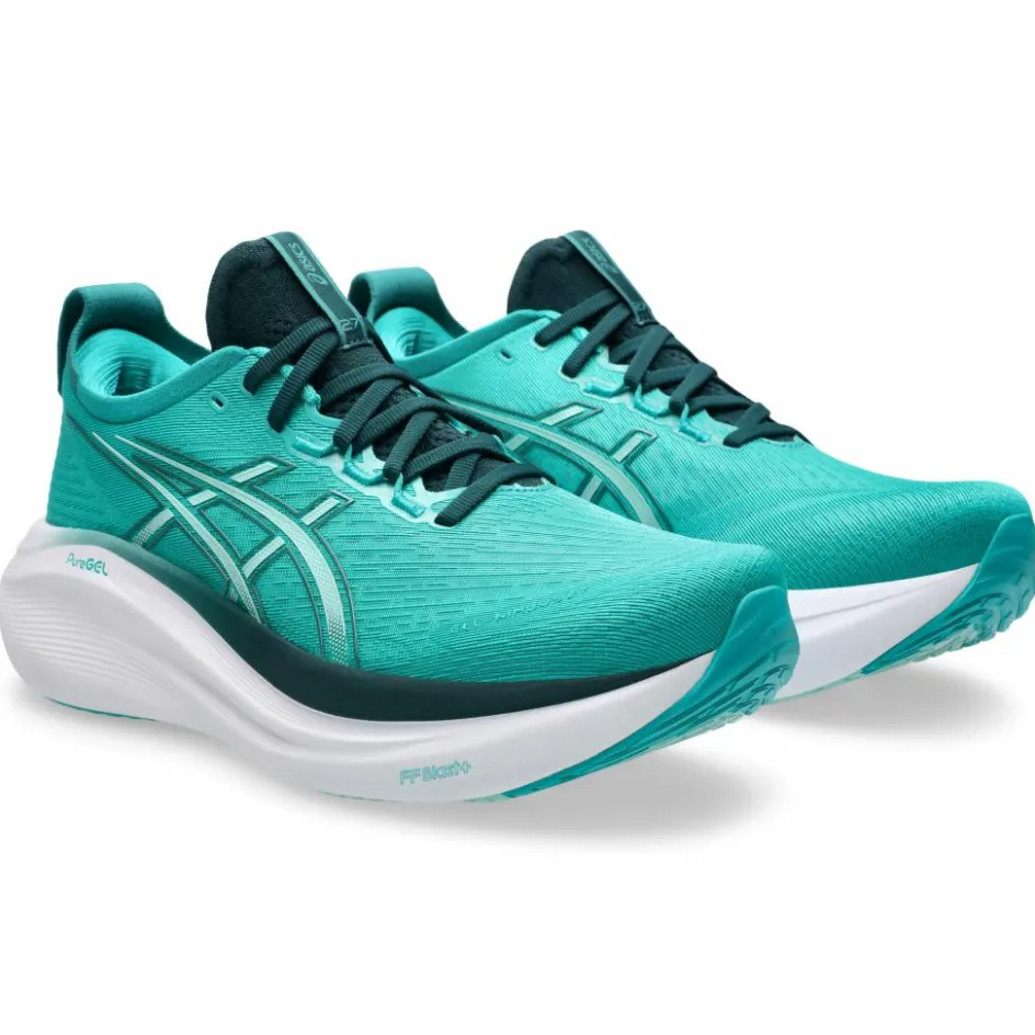 Asics Hardloopschoenen*Gel-Nimbus 27 hardloopschoenen heren wave teal saxon green