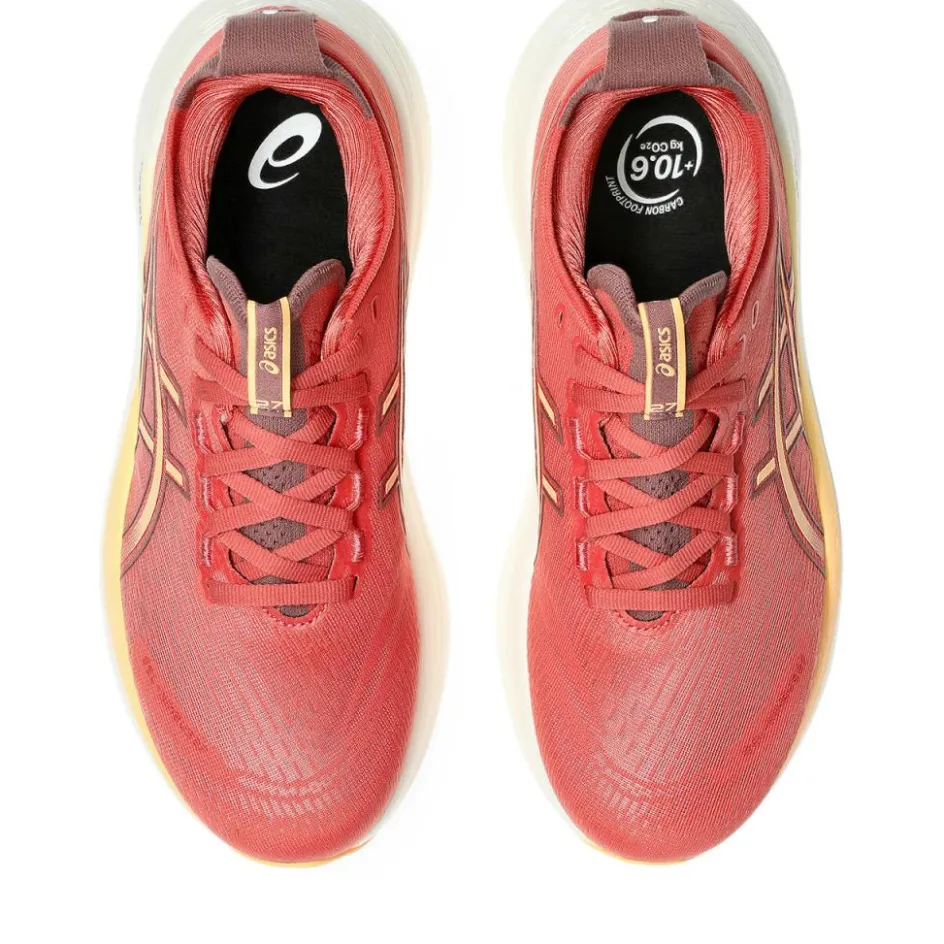 Asics Hardloopschoenen*GEL-NIMBUS 27 hardloopschoenen dames dark pink clay orange glow