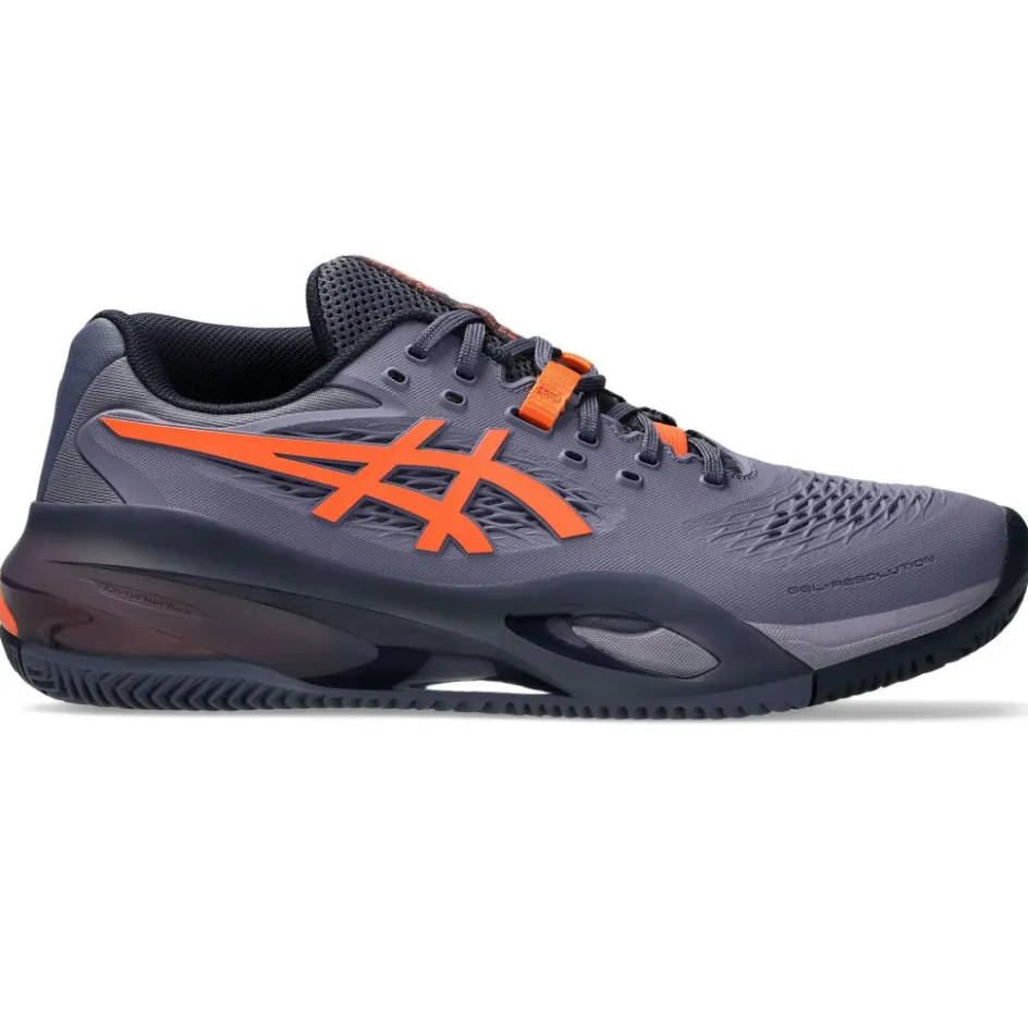 Asics Tennisschoenen*Gel-Resolution X Clay tennisschoenen heren greyish purple nova orange