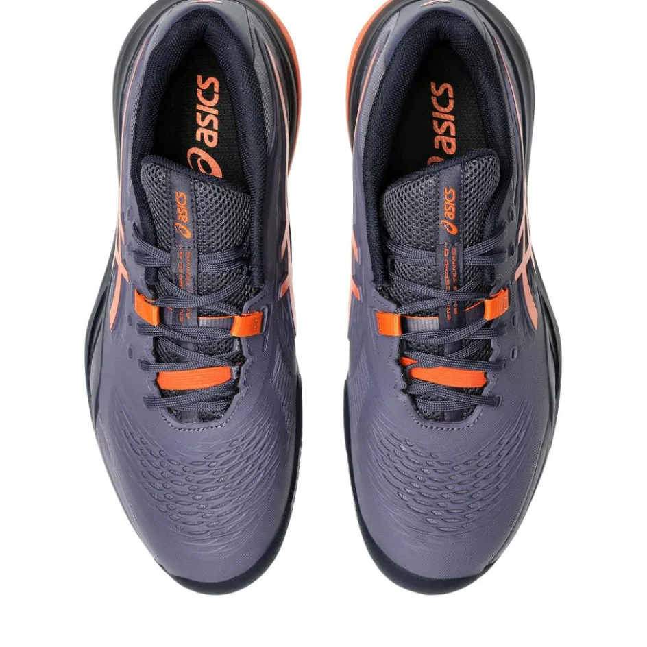 Asics Tennisschoenen*Gel-Resolution X Clay tennisschoenen heren greyish purple nova orange