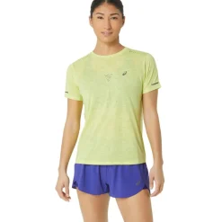 Asics Hardloopkleding*Metarun Pattern SS hardloopshirt dames glow yellow