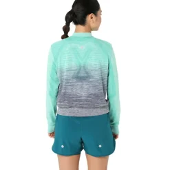 Asics Hardloopkleding*Nagino Run hardloopjack dames aurora green blue  expanse