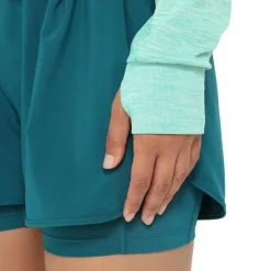 Asics Hardloopkleding*Nagino Run hardloopjack dames aurora green blue  expanse