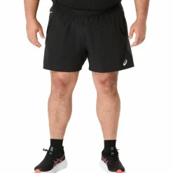 Asics Hardloopkleding*Road 5 inch hardloopbroek heren performance black graphite grey