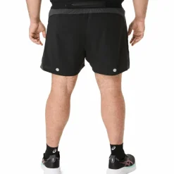 Asics Hardloopkleding*Road 5 inch hardloopbroek heren performance black graphite grey