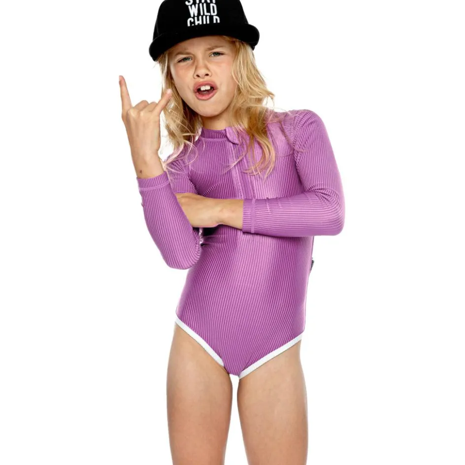 Beach & Bandits Badpakken* Orchid Ribbed badpak junior purple