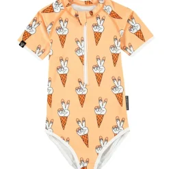 Beach & Bandits Badpakken* Peace Cream badpak junior apricot