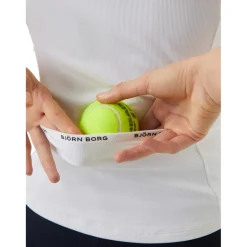 Björn Borg Tenniskleding* Ace Rib Pocket tennis tanktop dames brilliant white