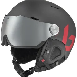 Bollé Skihelmen|Wintersport*MIGHT VISOR skihelm titanium red matte - 52 - 55 cm