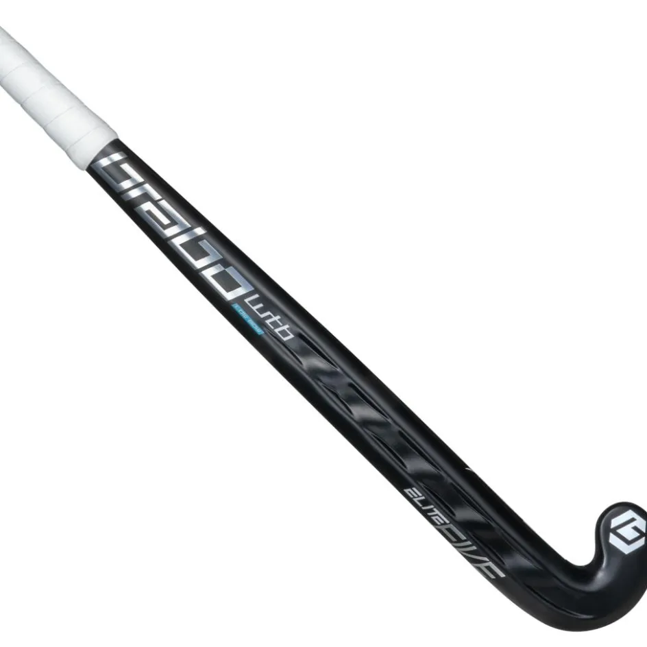 Brabo Hockeystick*Elite 5 Carbon WTB Low Bow hockeystick black white