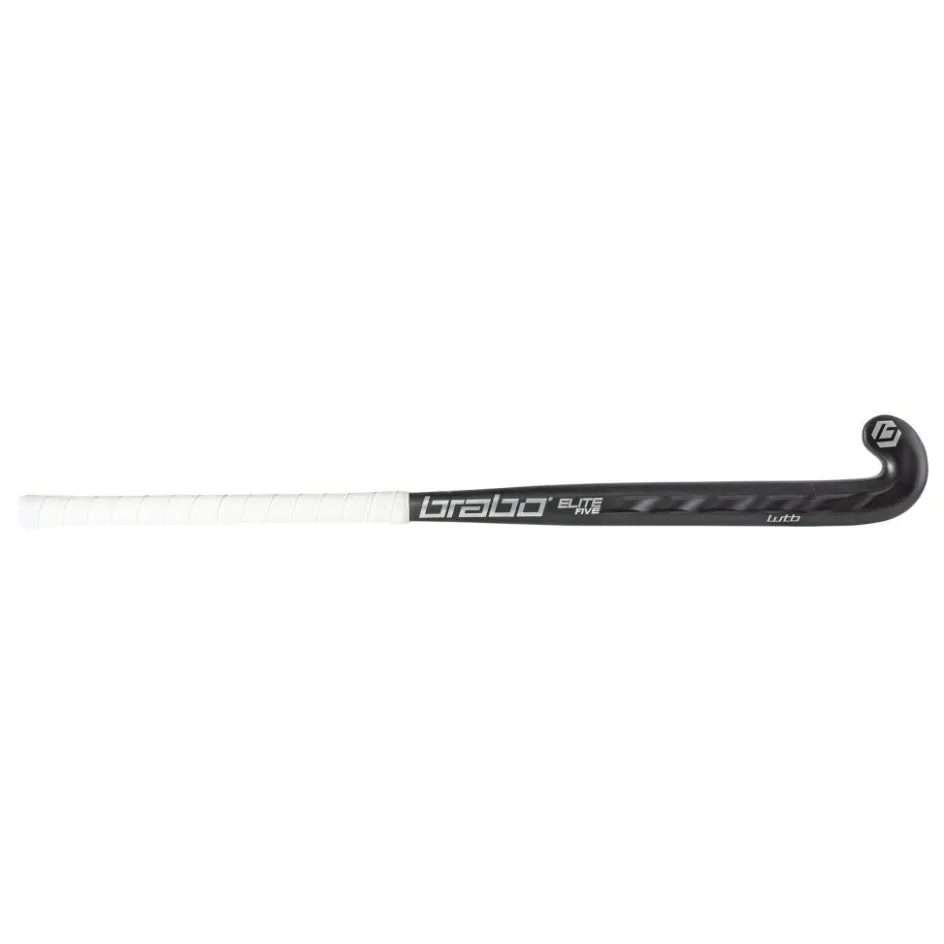 Brabo Hockeystick*Elite 5 Carbon WTB Low Bow hockeystick black silver