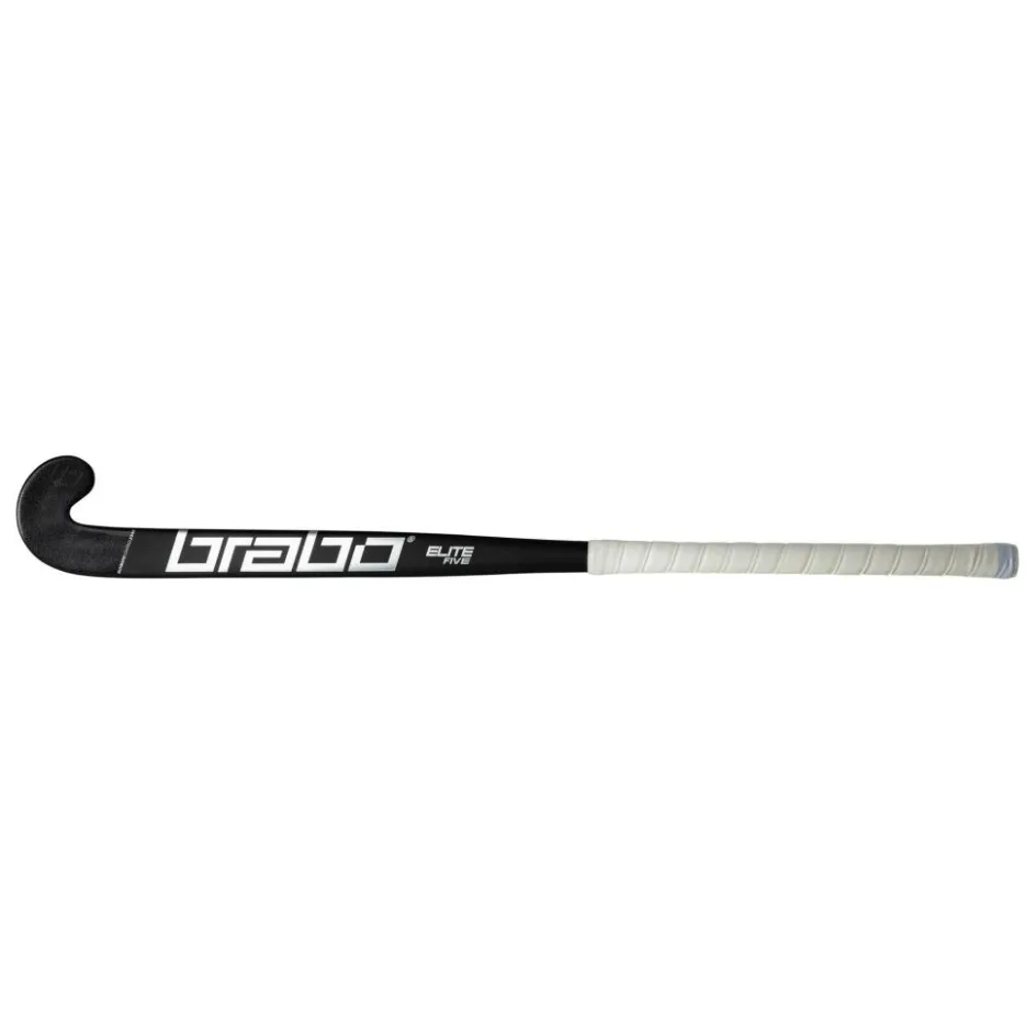 Brabo Hockeystick*Elite 5 Carbon WTB Low Bow hockeystick black silver