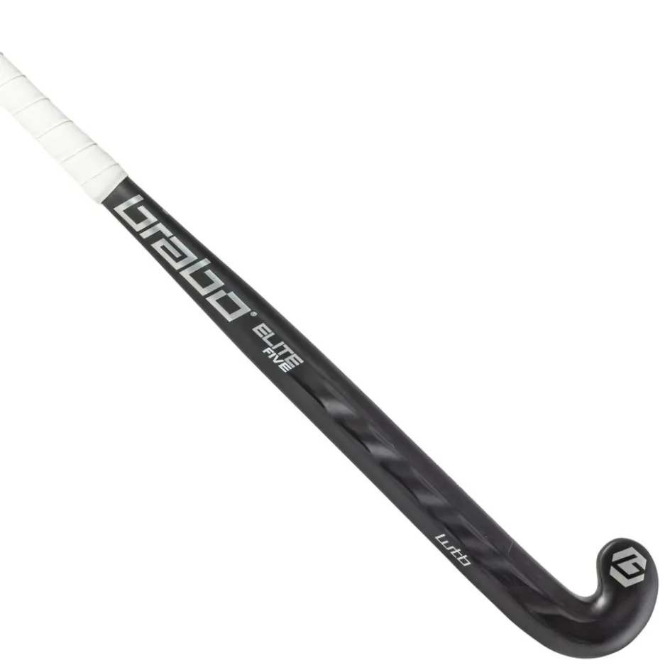 Brabo Hockeystick*Elite 5 Carbon WTB Low Bow hockeystick black silver