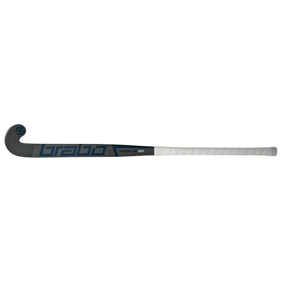 Brabo Hockeystick*Tribute 50 Low Bow hockeystick grey navy - 36 inch
