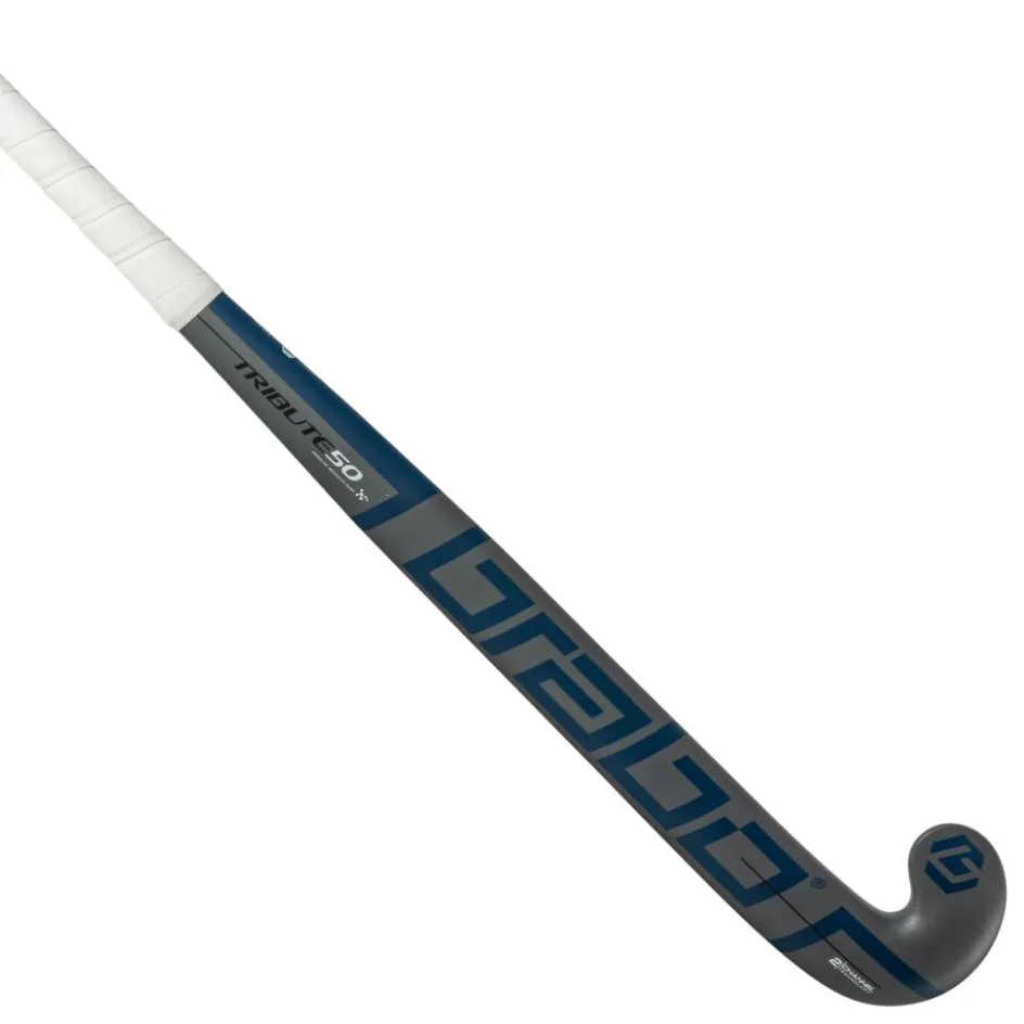 Brabo Hockeystick*Tribute 50 Low Bow hockeystick grey navy - 36 inch