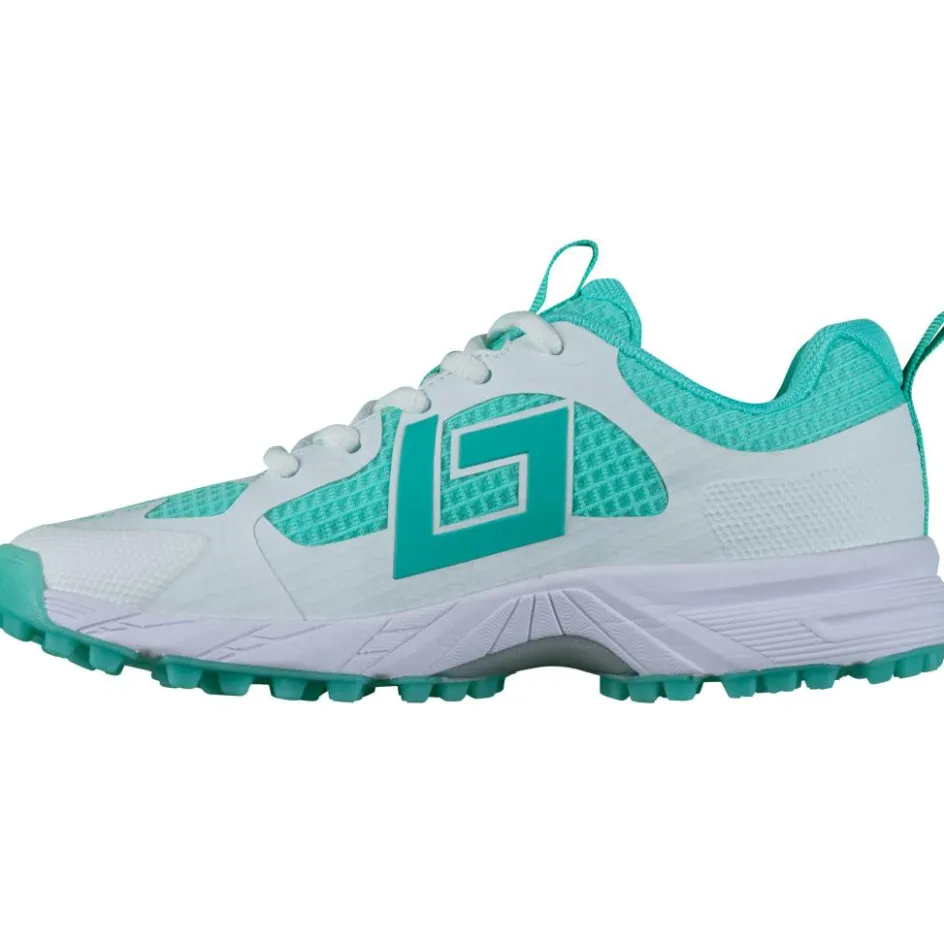 Brabo Hockeyschoenen*Tribute hockeyschoenen junior aqua white inclusief slippers