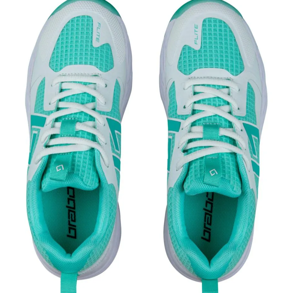 Brabo Hockeyschoenen*Tribute hockeyschoenen junior aqua white inclusief slippers