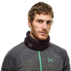 Buff Sjaals|Wintersport*Lightweight Merino Wool Tubular col solid black