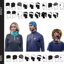 Buff Sjaals|Wintersport*Lightweight Merino Wool Tubular col solid grey