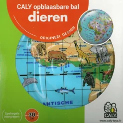 Caly Toys Buitenspelen & Spelletjes* Wereldkaart met dieren opblaasbare bal 30 cm